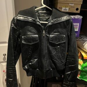 Real leather jacket.